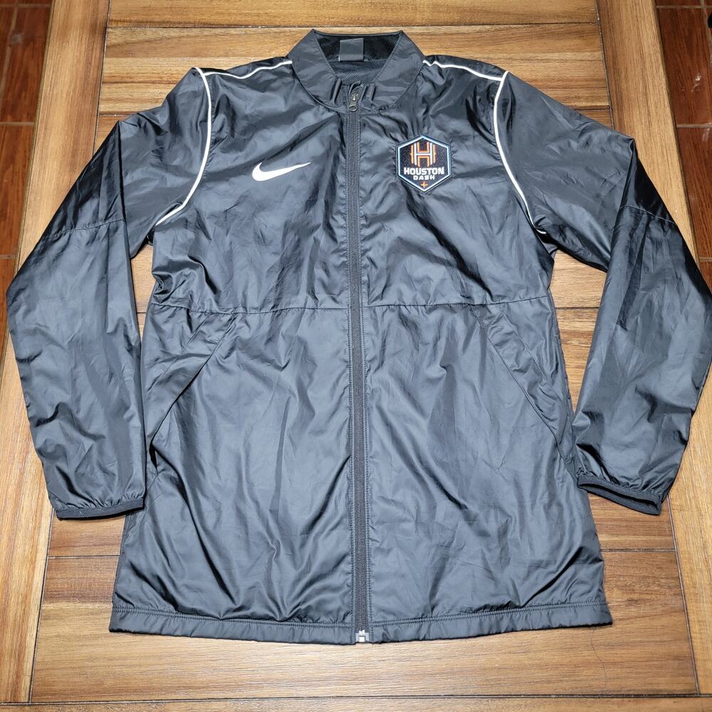 Nike Houston Dash Black Full Zip Windbreaker Unisex Jacket - Size Medium